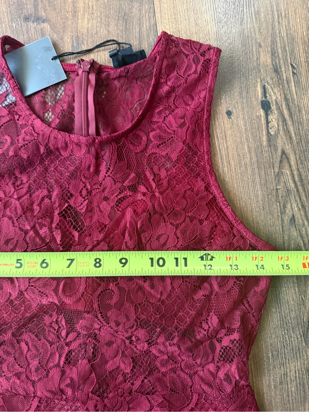 NBD Women’s Wine Red Floral Lace Sheath Cocktail Midi Dress Size S NWT - Picture 11 of 11